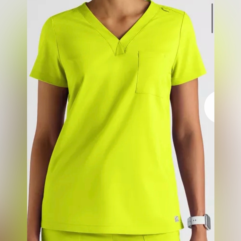 Uniform Advantage Women's V-Neck Top in Lime